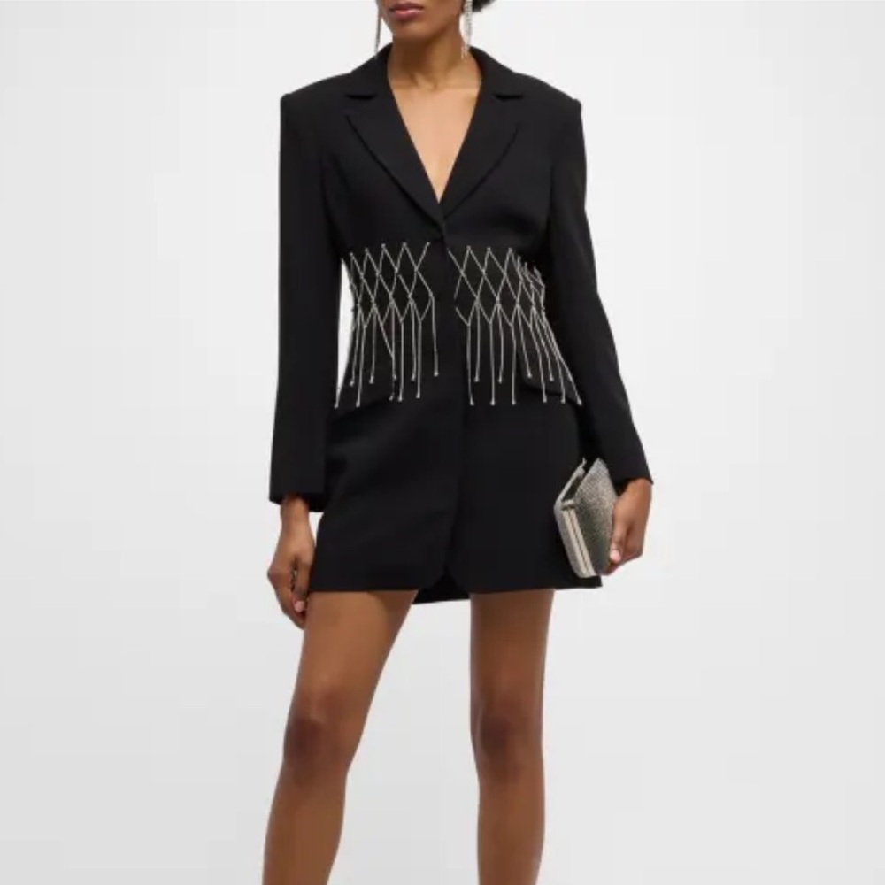 Cinq a Sept Womens Size 4 Naydeen Dress in Black embellished Nwt